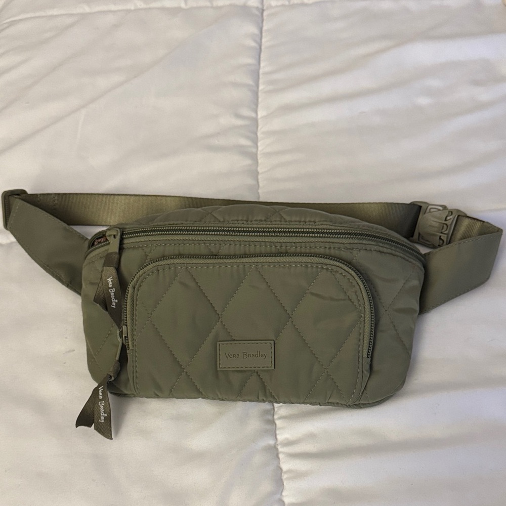 Vera Bradley Olive Quilted Fanny Bag